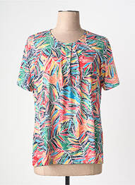 T-shirt stretch manches courtes vert GRIFFON femme