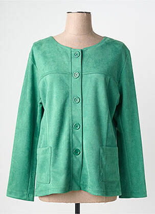 Veste casual col rond vert VETISTYLE femme