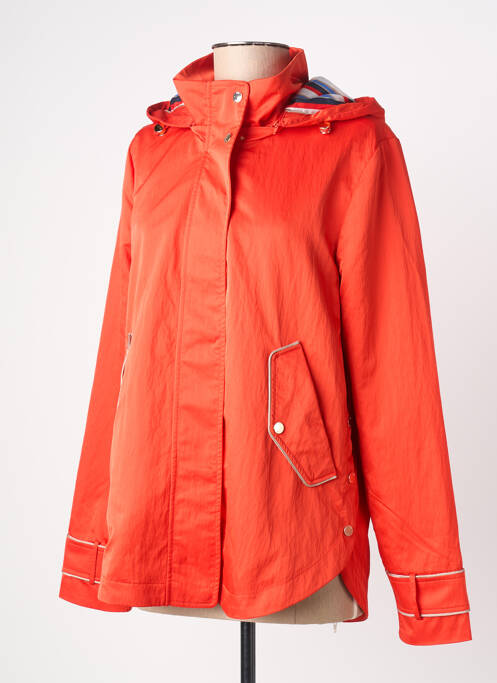 Coupe-vent poches a capuche orange ZIA BRAND femme