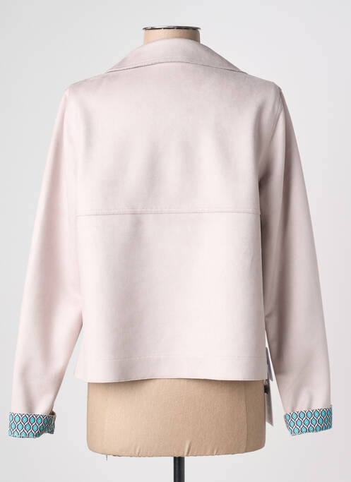 Veste casual tissage suedine gris REVER MILE femme