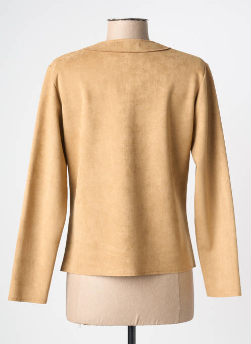 Veste chic fermeture boutonnée sur le devant beige I.ODENA femme