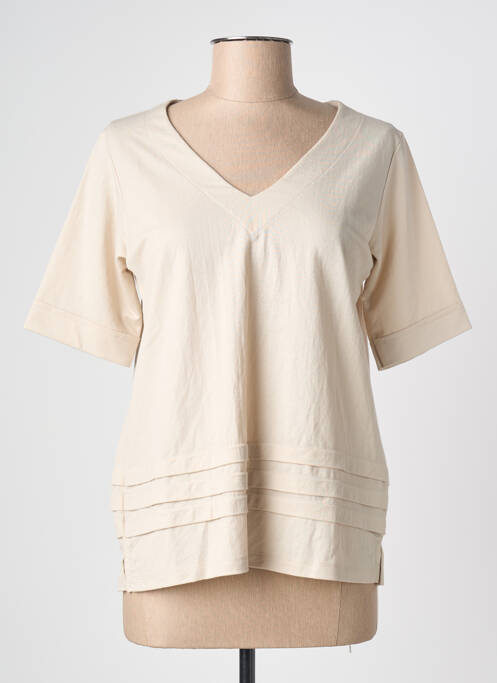 Top manches courtes manches courtes beige SCORZZO femme