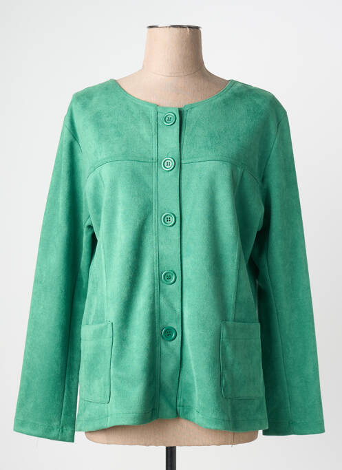Veste casual col rond vert VETISTYLE femme