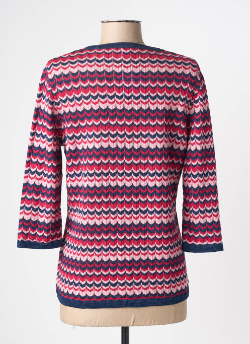 Pull coupe cintrée manches 3/4 bleu ELEANE femme