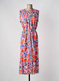 Robe longue imprimé fleurs sans manche rose JENSEN femme