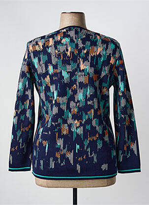 Gilet manches longues stretch bleu ELEANE femme