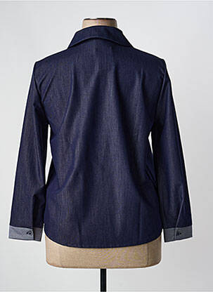 Chemisier coupe cintrée manches longues bleu ELEANE femme