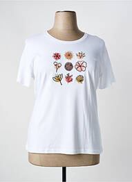 T-shirt sérigraphie manches courtes blanc GEVANA femme