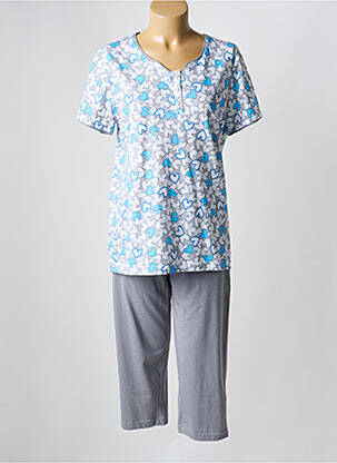 Pyjama tissage jersey bleu PEIGNORA femme