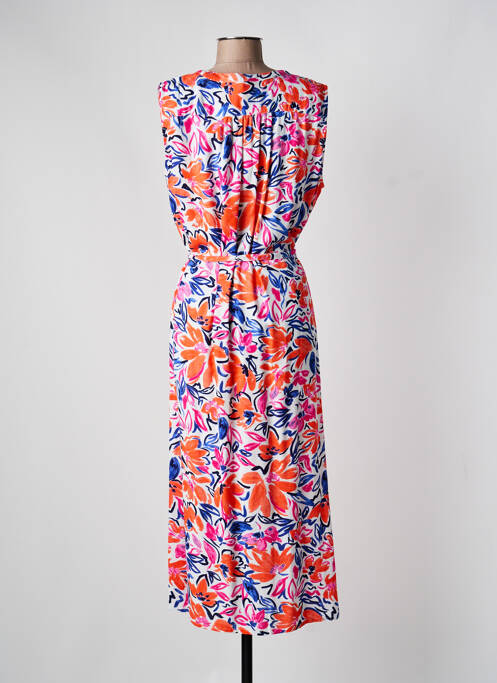 Robe longue imprimé fleurs sans manche rose JENSEN femme