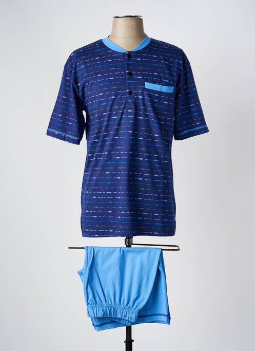 Pyjama bas short bleu JET homme