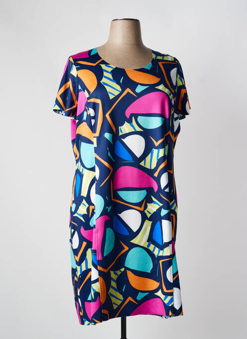 Robe mi-longue bleu GUY DUBOUIS femme