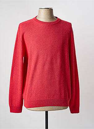 Pull maille souple et aérée manches longues rouge RHODAMEL homme