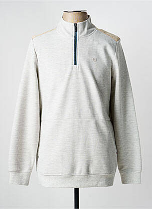 Sweat-shirt stretch manches longues beige CAMBRIDGE homme