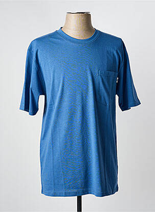 T-shirt coupe cintrée manches courtes bleu EASYLINE homme