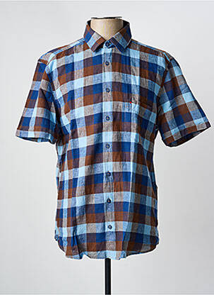 Chemise manches courtes poches bleu JUPITER homme