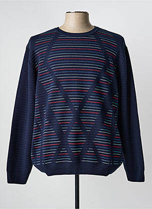 Pull stretch manches longues bleu RHODAMEL homme