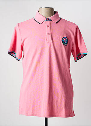 Polo stretch manches courtes rose CAMBRIDGE homme