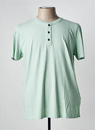 T-shirt col tunisien manches courtes vert CAMEL ACTIVE homme