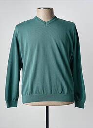 Pull col v manches longues vert EMBLEMATIC homme