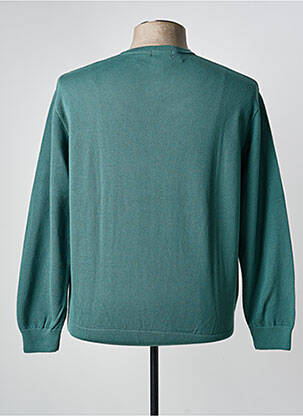 Pull col v manches longues vert EMBLEMATIC homme