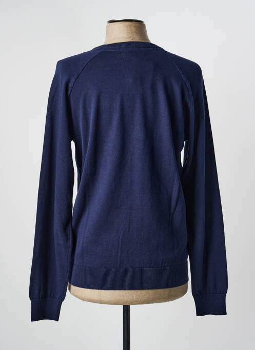 Pull col v manches longues bleu EASYLINE homme
