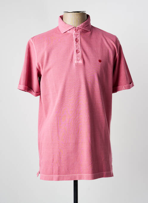 Polo coupe cintrée manches courtes rose REDMOND homme