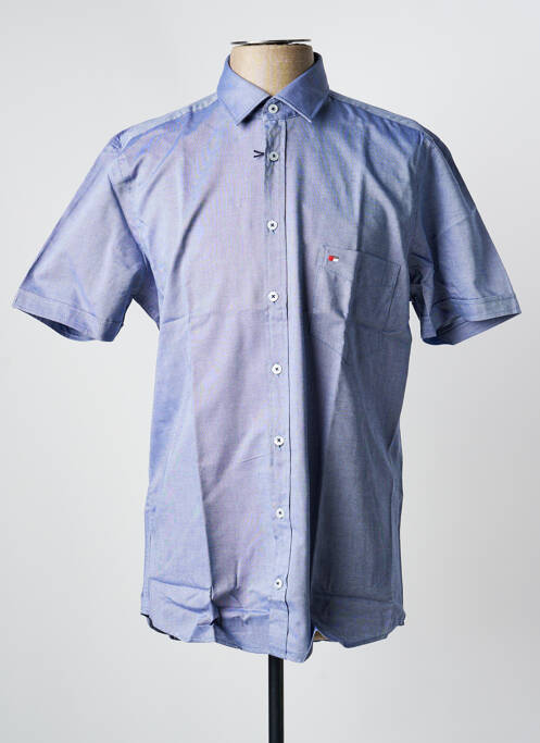 Chemise manches longues coupe cintrée bleu JUPITER homme