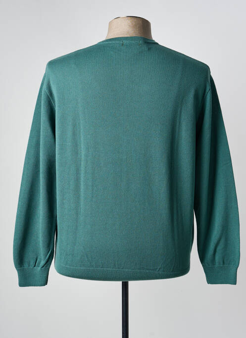 Pull col v manches longues vert EMBLEMATIC homme