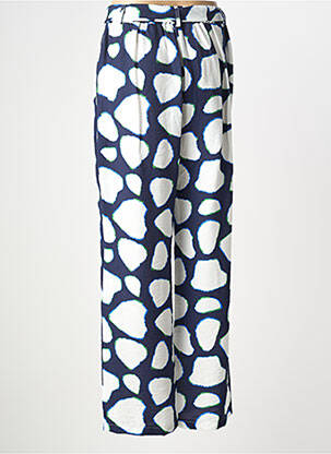 Pantalon droit taille élastique taille normale bleu SCORZZO femme