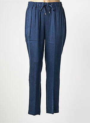 Pantalon slim taille élastique taille normale bleu JULIE GUERLANDE femme