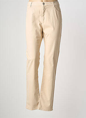 Jeans coupe droite stretch taille normale beige KANOPE femme