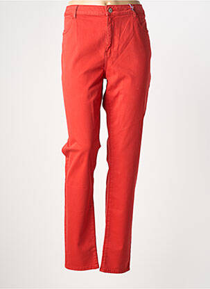 Jeans coupe slim stretch taille normale orange KANOPE femme