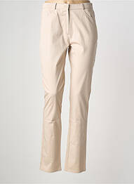 Pantalon slim taille élastique taille normale beige GEVANA femme