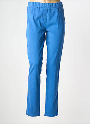 Jegging tissage popeline taille normale bleu CONCEPT K femme