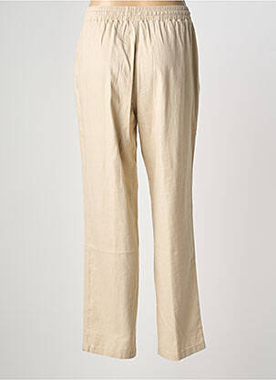 Pantalon droit tissage crêpe taille normale beige JENSEN femme
