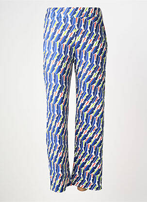Pantalon 7/8 stretch taille normale bleu SCORZZO femme