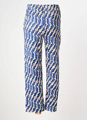 Pantalon 7/8 stretch taille normale bleu SCORZZO femme