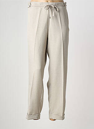 Pantalon droit taille élastique taille normale gris MASSANA femme