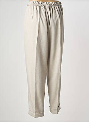 Pantalon droit taille élastique taille normale gris MASSANA femme