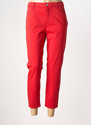 Pantalon 7/8 stretch taille normale rouge KANOPE femme