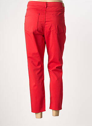 Pantalon 7/8 stretch taille normale rouge KANOPE femme