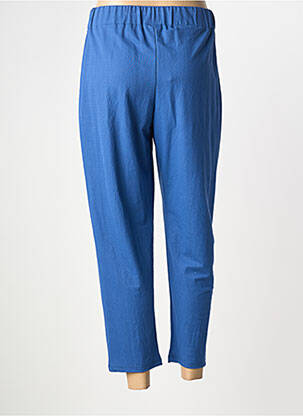 Pantalon 7/8 taille haute taille haute bleu WNT COLLECTION femme