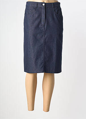 Jupe mi-longue taille haute bleu GRIFFON femme