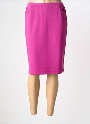 Jupe mi-longue stretch rose TELMAIL femme