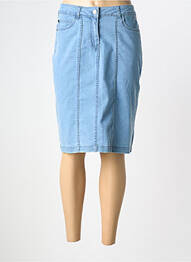 Jupe mi-longue coupe droite bleu AGATHE & LOUISE femme