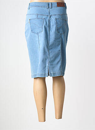 Jupe mi-longue coupe droite bleu AGATHE & LOUISE femme