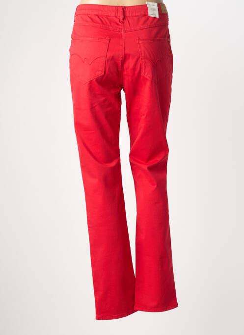 Jeans coupe droite stretch taille normale rouge KANOPE femme