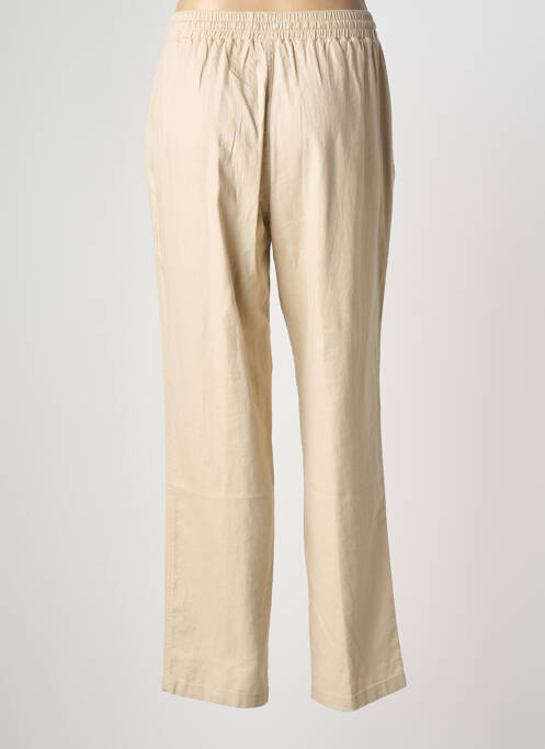 Pantalon droit tissage crêpe taille normale beige JENSEN femme