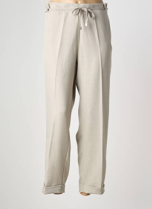 Pantalon droit taille élastique taille normale gris MASSANA femme